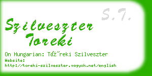 szilveszter toreki business card